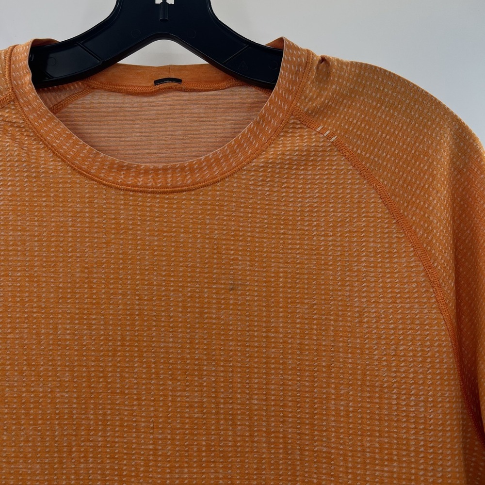 Lululemon Metal Vent Tech Shirt Mens M Orange Yoga Gym Running Crossfit Lifting - Picture 4 of 14